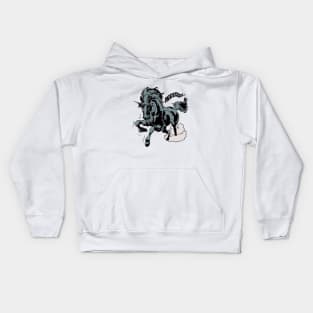 BLACK UNICORN Kids Hoodie